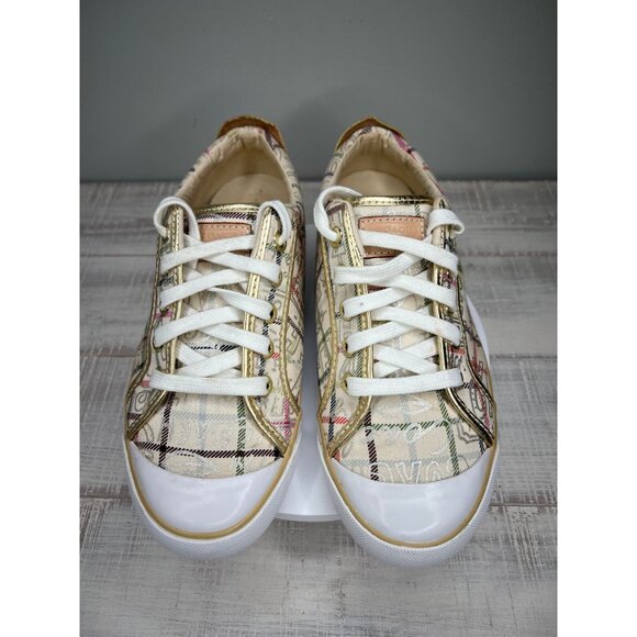 Coach Womens Barrett Tattersall Sneakers Plaid Canvas Size 8B - Picture 10 of 14